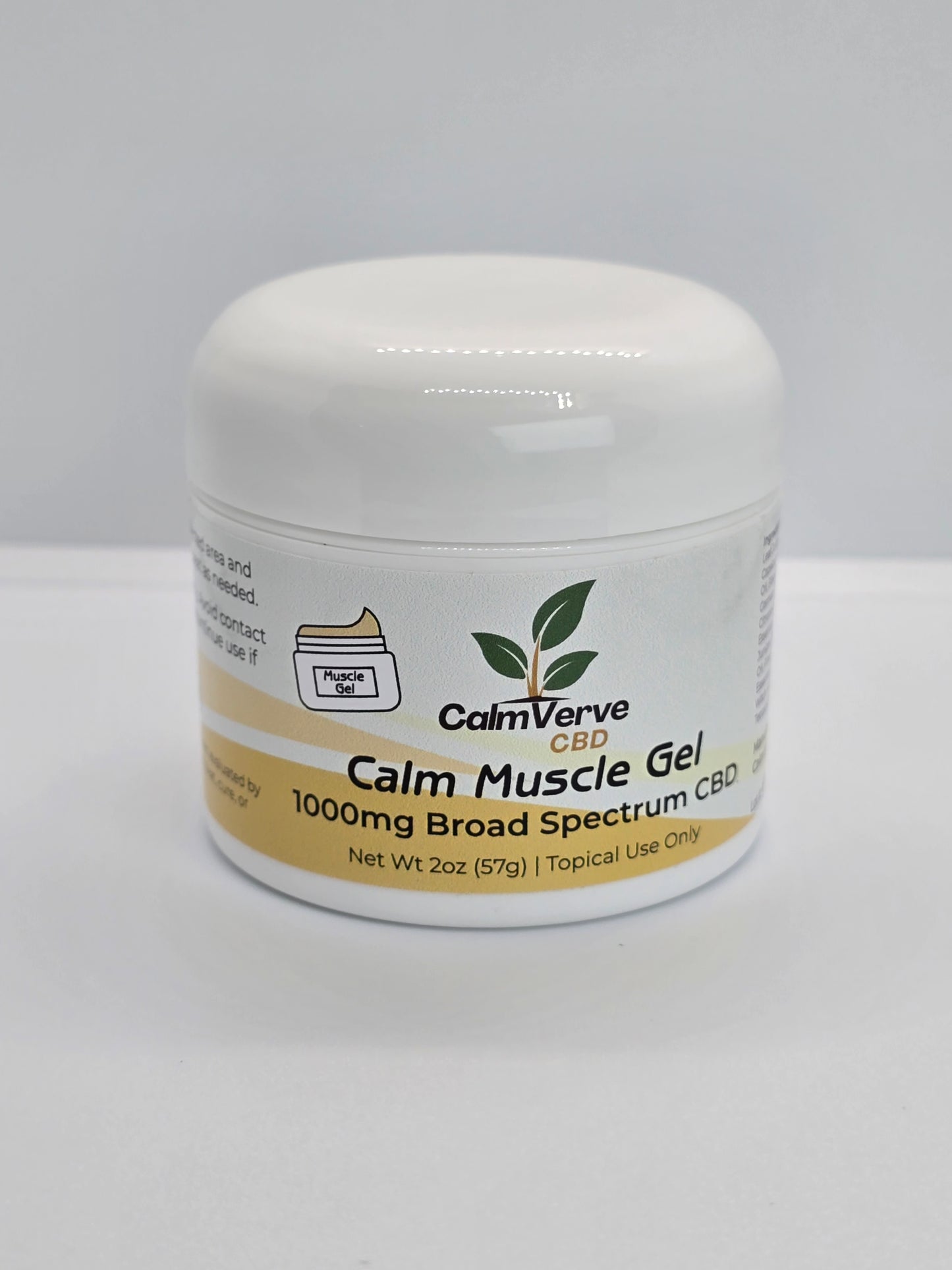 Calm Muscle Gel – 1000mg Broad Spectrum CBD | Cooling Relief Balm