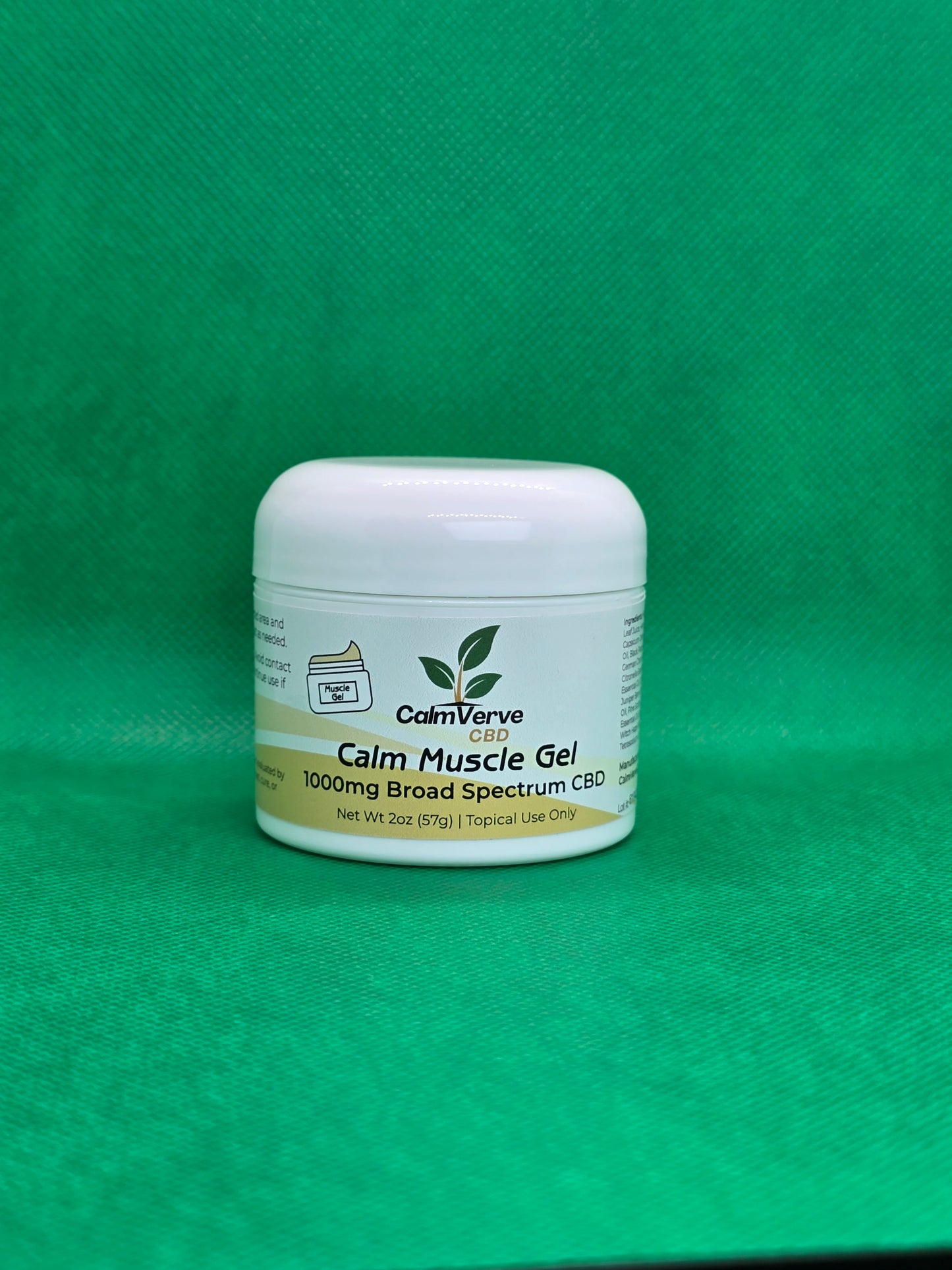 Calm Muscle Gel – 1000mg Broad Spectrum CBD | Cooling Relief Balm